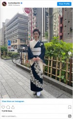 熊田曜子、着物姿で「銀座で働くことにしました」　※「熊田曜子」インスタグラム