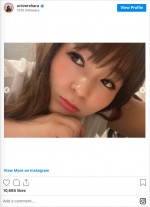 “詐欺メイク”を施したはら　※「ゆにばーす・はら」インスタグラム