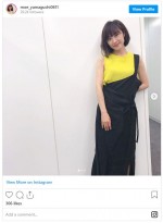 山口もえ、前から見たら素敵な私服だけど…　※「山口もえ」インスタグラム