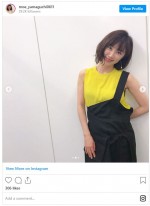 山口もえ、前から見たら素敵な私服だけど…　※「山口もえ」インスタグラム