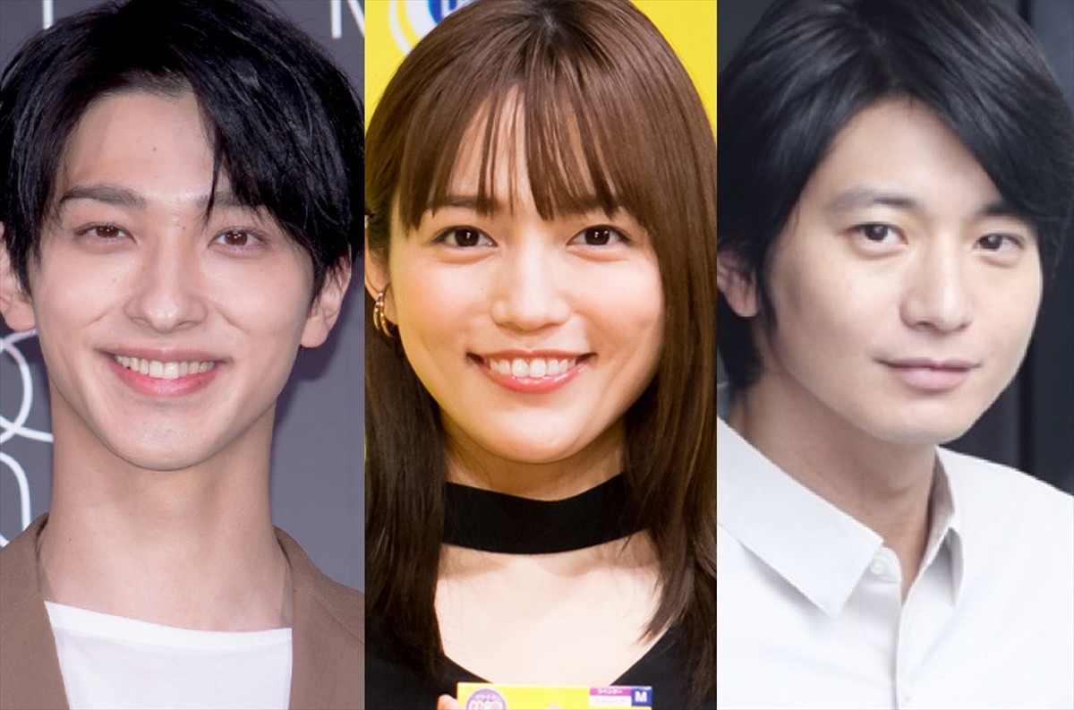 (左から)横浜流星、川口春奈、向井理