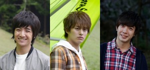 映画『ブルーヘブンを君に』に出演する（左から）本田剛文、小林豊、田村侑久