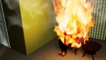 人の体から自然に炎が燃え上がる？（CG画像）　『ダークサイドミステリー　超常事件簿　人体の不思議であぶない物語』より