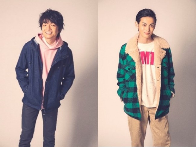 ドラマ『グラップラー刃牙はBLではないかと考え続けた乙女の記録ッッ』に出演する(左から)竹野航平役の岡山天音、柴本大寿役の神尾楓珠