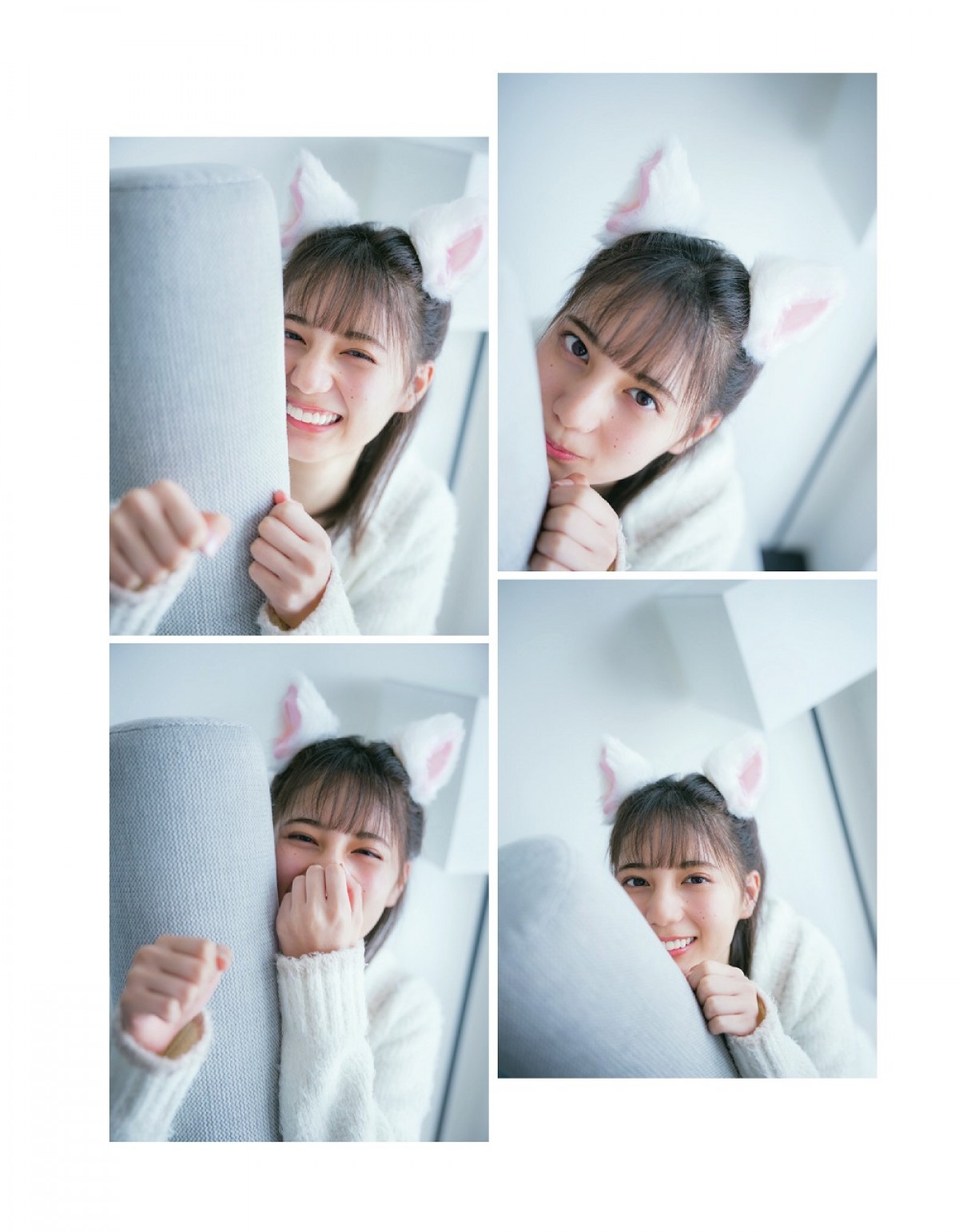 日向坂46・小坂菜緒1st写真集　猫耳をつけてはしゃぐ“猫坂さん”先行カット公開