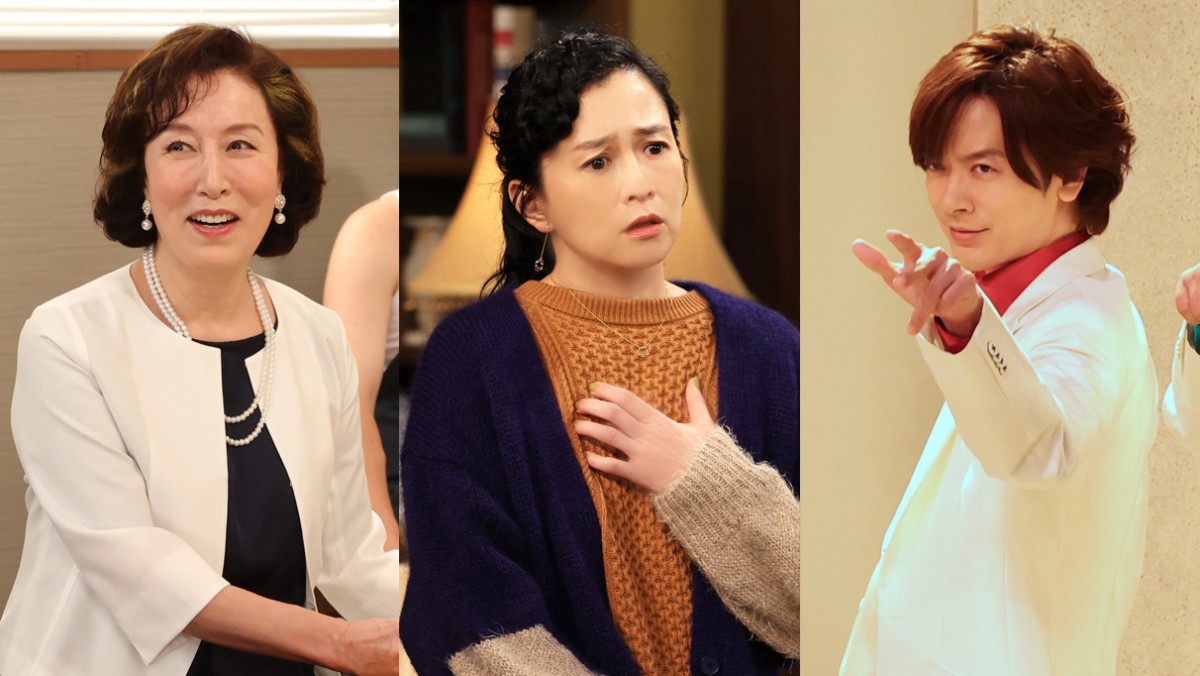 『ただ今、コント中。』での(左から)高畑淳子、坂井真紀、DAIGO