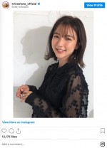 ばっさり！　ミディアムボブに　※「真野恵里菜」インスタグラム