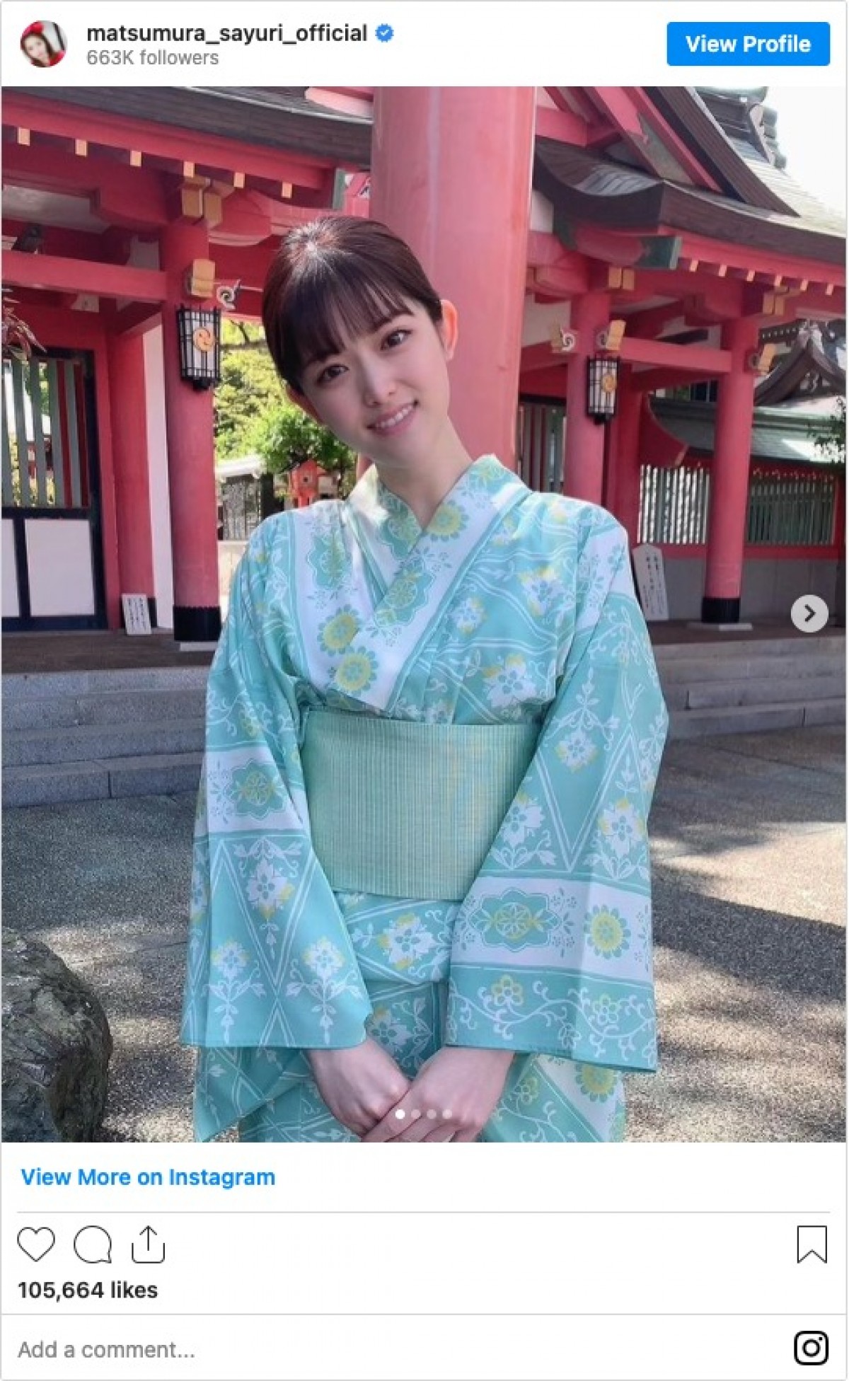 乃木坂46・松村沙友理、涼しげな浴衣姿を披露「今年はお祭り行けるのかなぁ？」