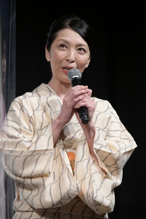 映画『星空のむこうの国』七夕直前完成披露試写会舞台あいさつイベントに登壇した有森也実