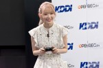 「KDDI×OPENREC．tv　業務提携に関する発表会」に出席した宮脇咲良