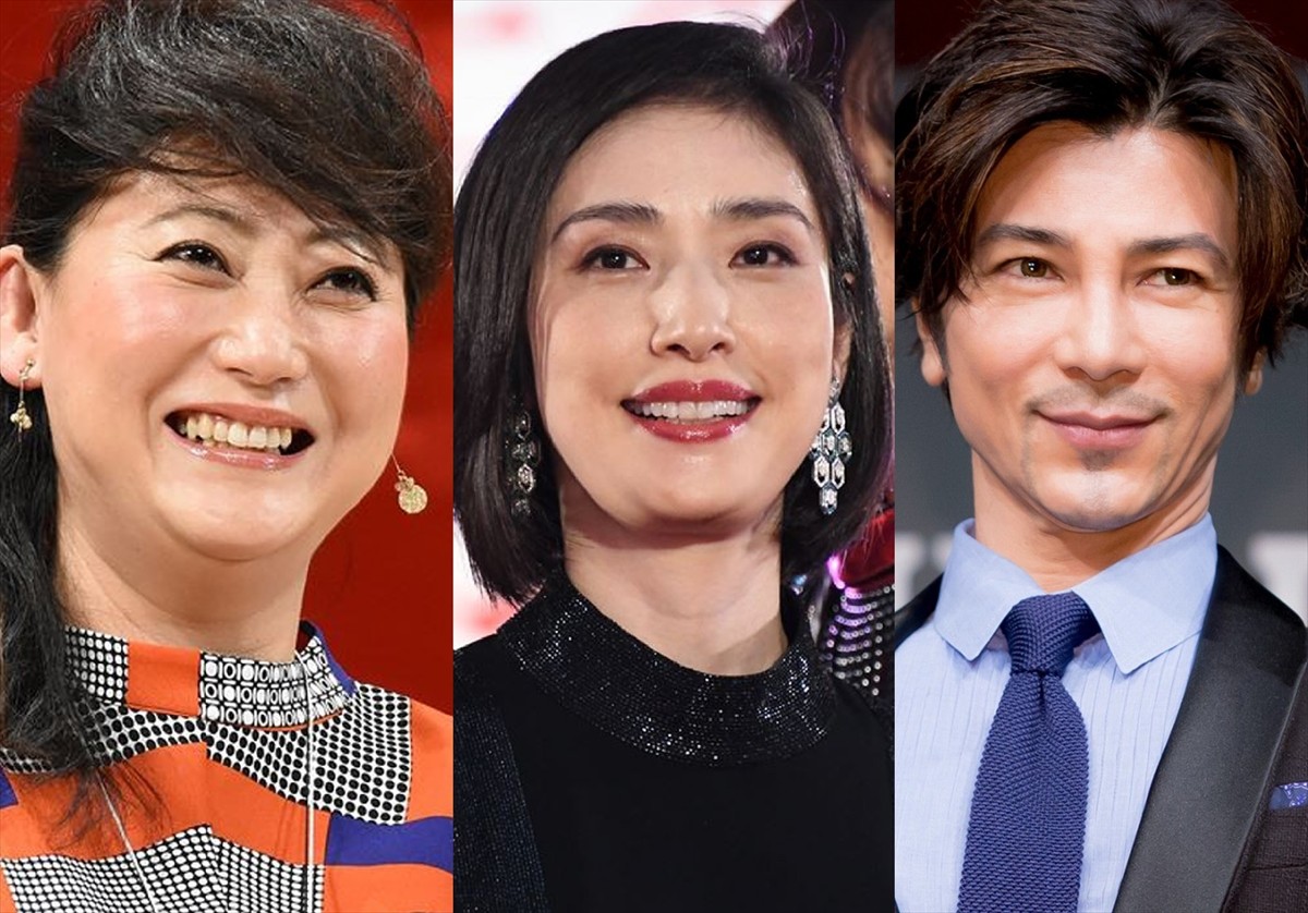 (左から)友近、天海祐希、武田真治