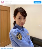 戸田恵梨香、警察官姿のオフショット　※ドラマ『ハコヅメ ～たたかう！交番女子～』インスタグラム