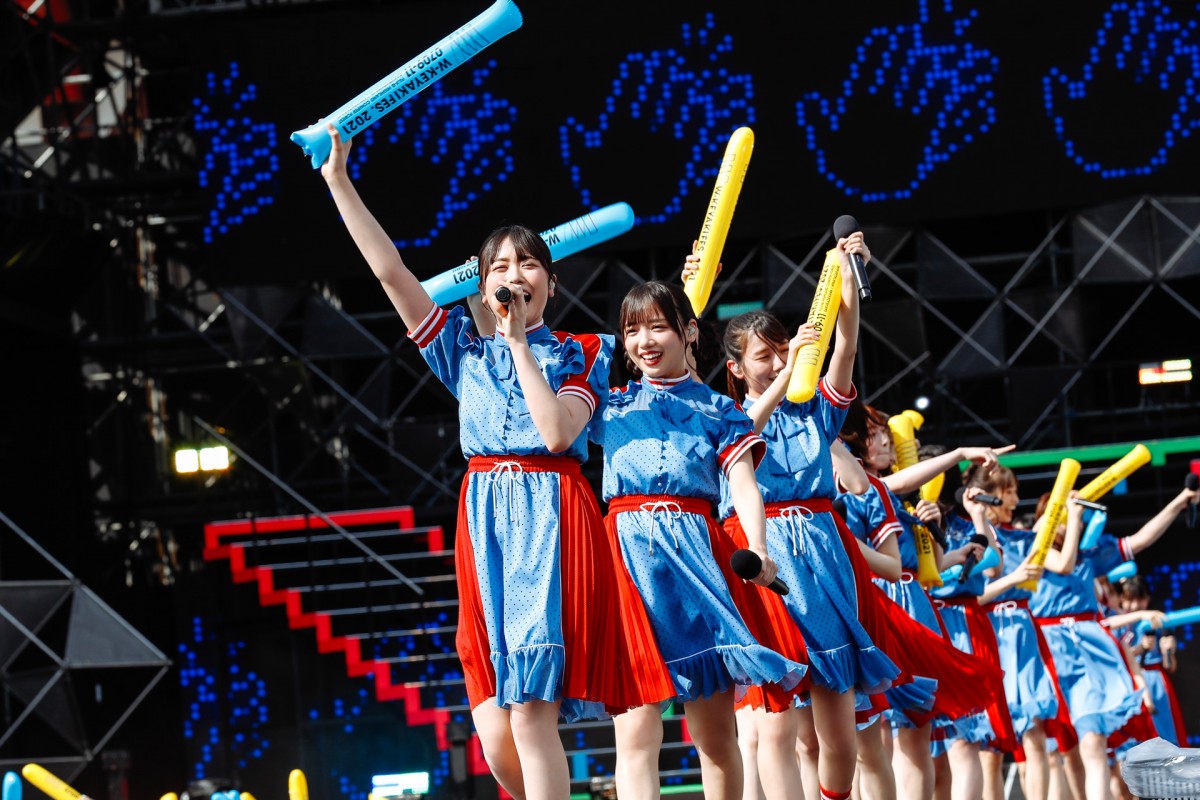 櫻坂46・日向坂46、合同ライブで“改名前楽曲”を披露　会場は一面“緑色”に＜W-KEYAKI FES. 2021＞