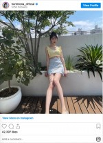 堀未央奈のグラビアオフショト　※「堀未央奈」インスタグラム