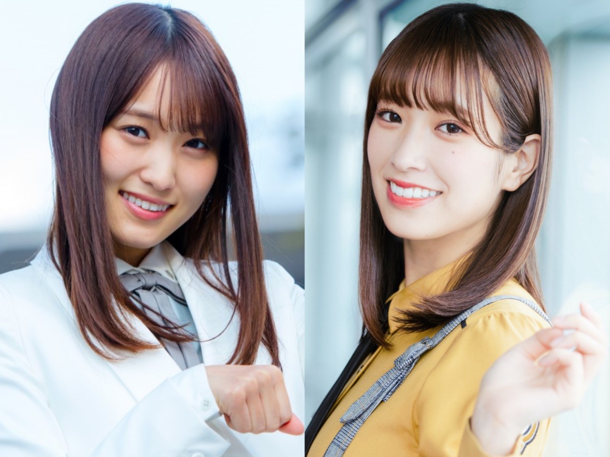 櫻坂46・菅井友香(左)と日向坂46・佐々木久美(右)