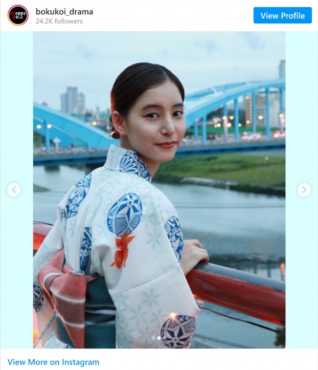 新木優子 笑顔で浴衣姿 花火大会デートなう ショットに 即使います 天使スマイル の声 21年7月13日 写真 クランクイン
