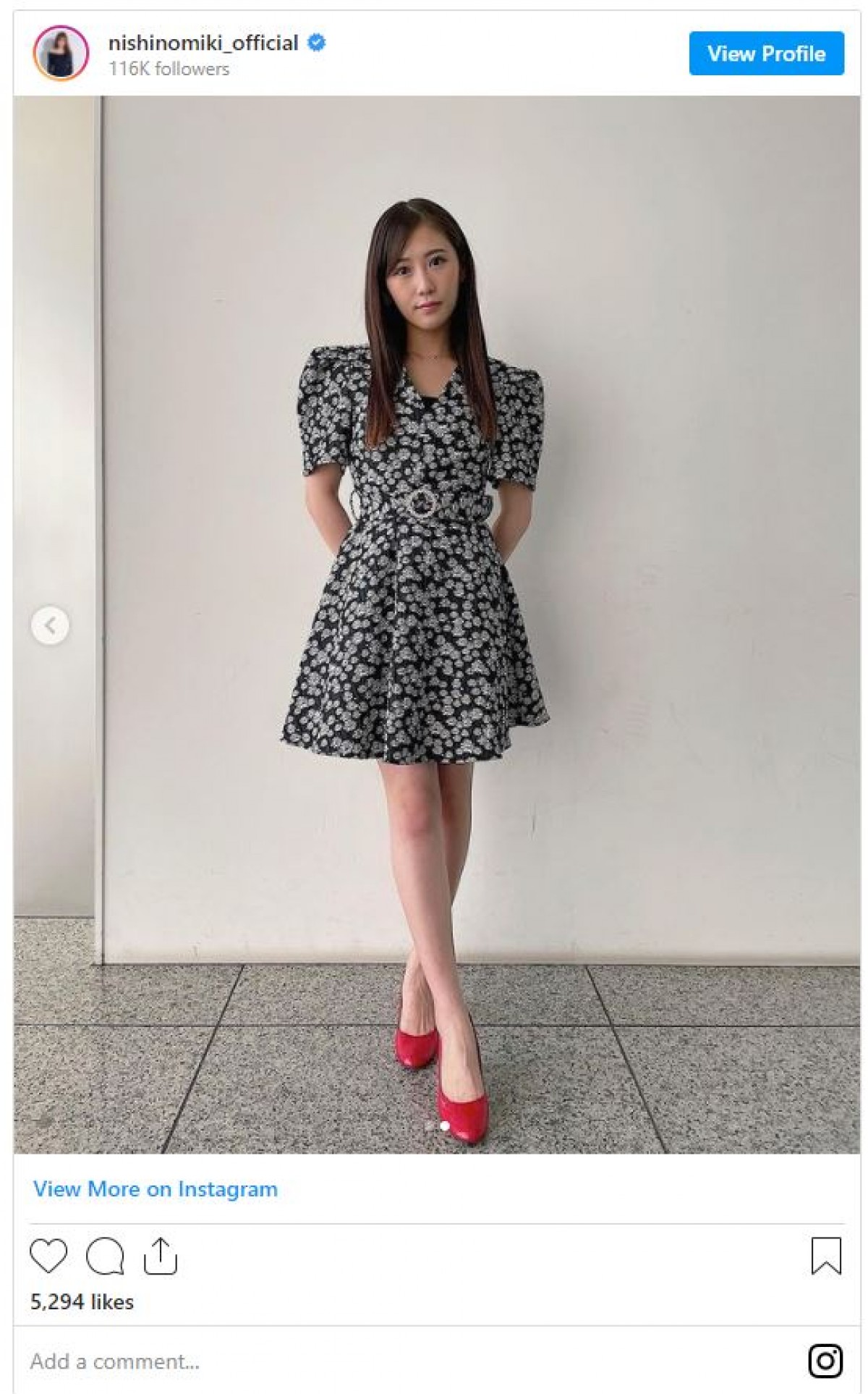 西野未姫、珍しいストレートヘア姿に「大人っぽい」「綺麗」の声