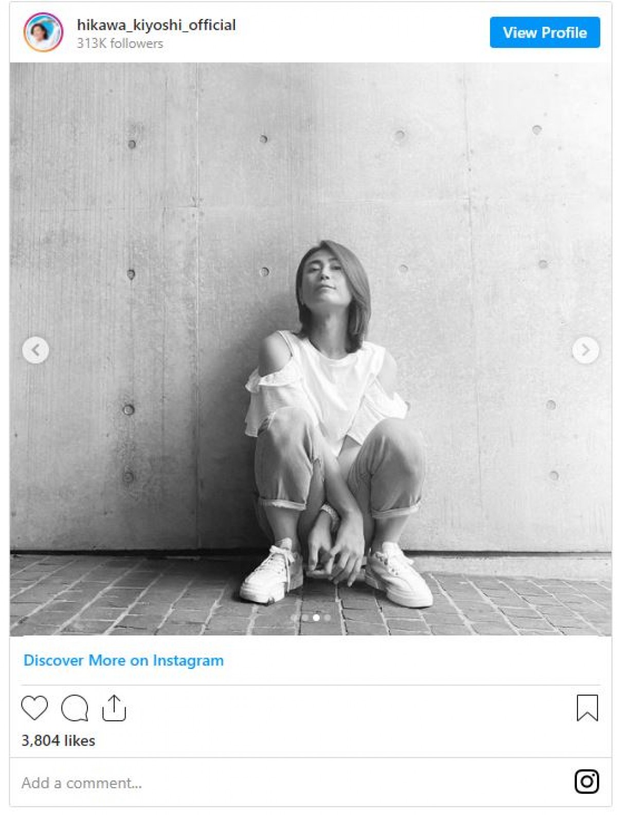 氷川きよし「肩丸出しで涼しかったぁーっ」“ZARA”でまとめた爽やかコーデ公開