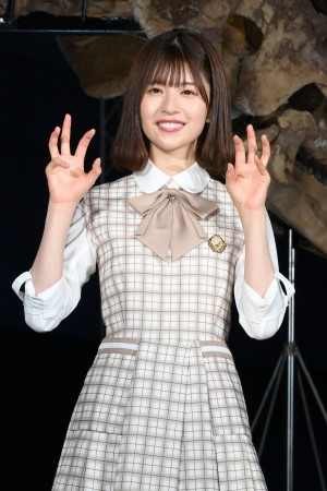 「Sony presents DinoScience 恐竜科学博 ～ララミディア大陸の恐竜物語～」に登場した日向坂46・松田好花