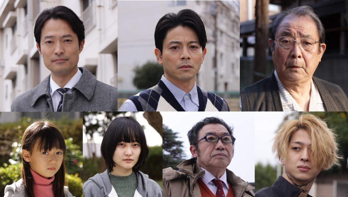 映画『189(イチハチキュウ)』に出演する(上段左から)前川泰之、吉沢悠、平泉成、(下段左から)太田結乃、灯敦生、瀧川広志(コロッケ)、寺西拓人