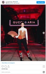 冨永愛、GUCCIまとった幻想的ショット　※「冨永愛」インスタグラム