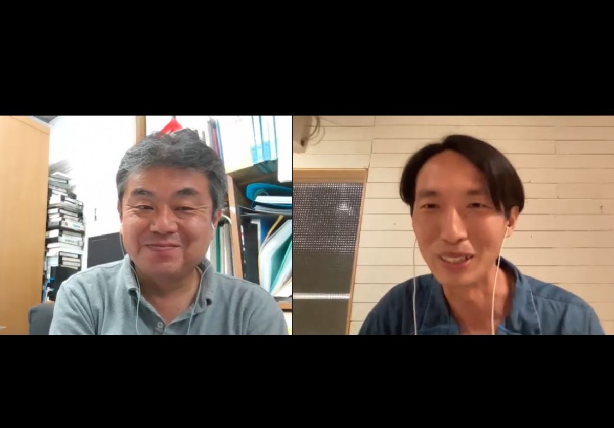 「ミニシアタークラブ対談」より(左から)柴田修兵氏、北條誠人(ユーロスペース支配人)