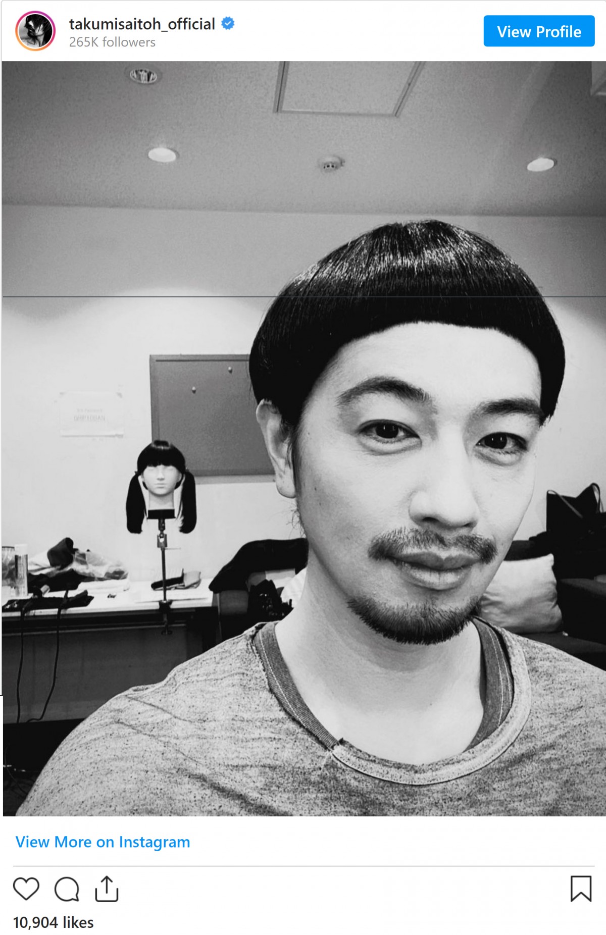 斎藤工「髪切りました」突然のおかっぱヘアに驚きの声　「破壊力半端ない」「おぼっちゃまくん？」