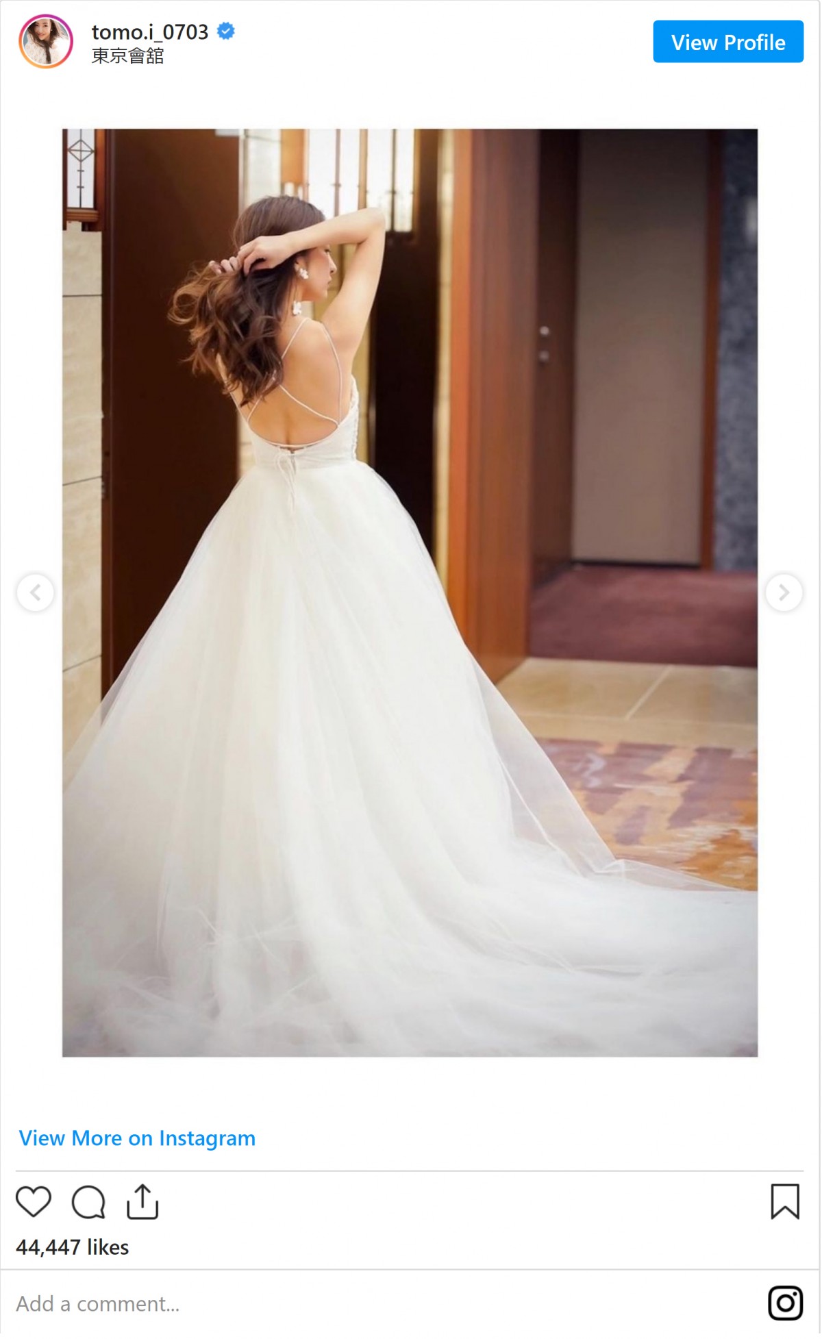 板野友美、結婚式の写真を公開　ウエディングドレス姿に「可愛いすぎる」「幸せのおすそ分け」祝福コメント殺到
