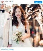 【写真】板野友美、結婚式の写真を公開　ウエディングドレス姿に「可愛いすぎる」「幸せのおすそ分け」祝福コメント殺到