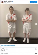 聖火ランナーを務めた野村忠宏氏、吉田沙保里　※「吉田沙保里」インスタグラム