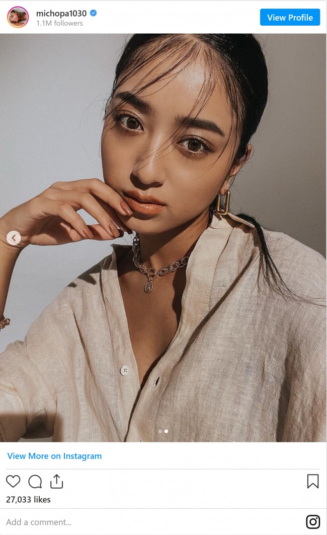 みちょぱ 黒髪 小麦肌で クールな大人女子 ショットに反響 別人みたい かっこいい 21年7月27日 写真 エンタメ ニュース クランクイン