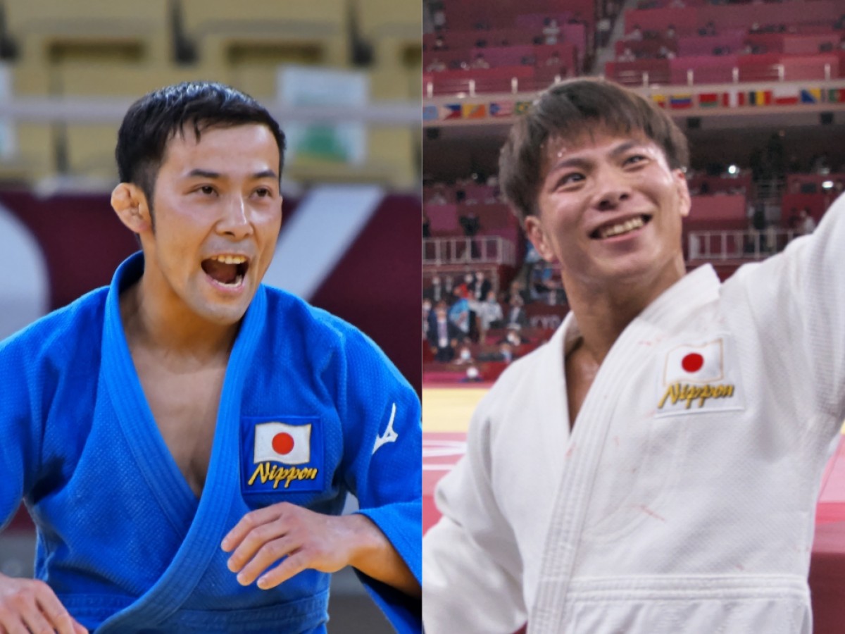 (左から)高藤直寿、阿部一二三