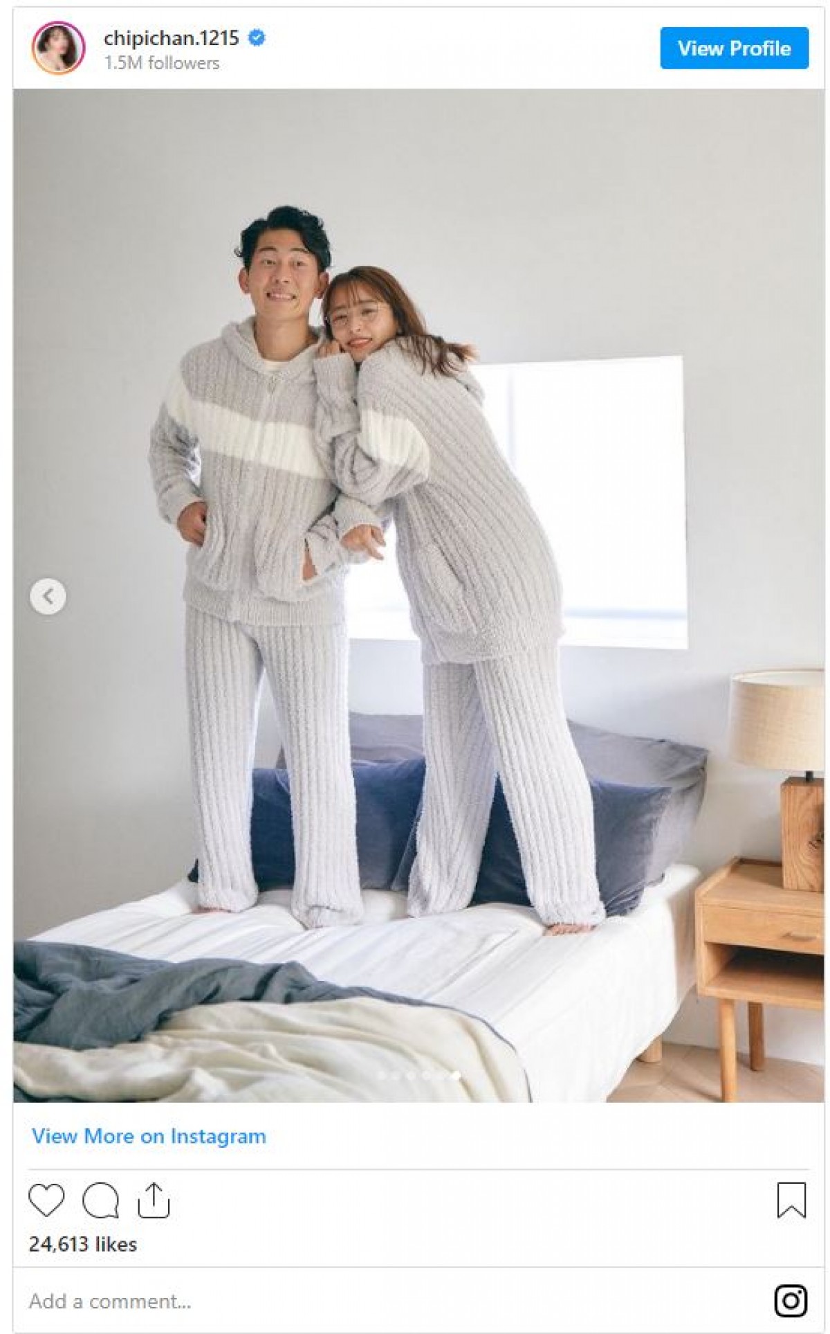 ジャンポケ太田＆近藤千尋、夫婦おそろいパジャマ姿にファン「理想の家庭」