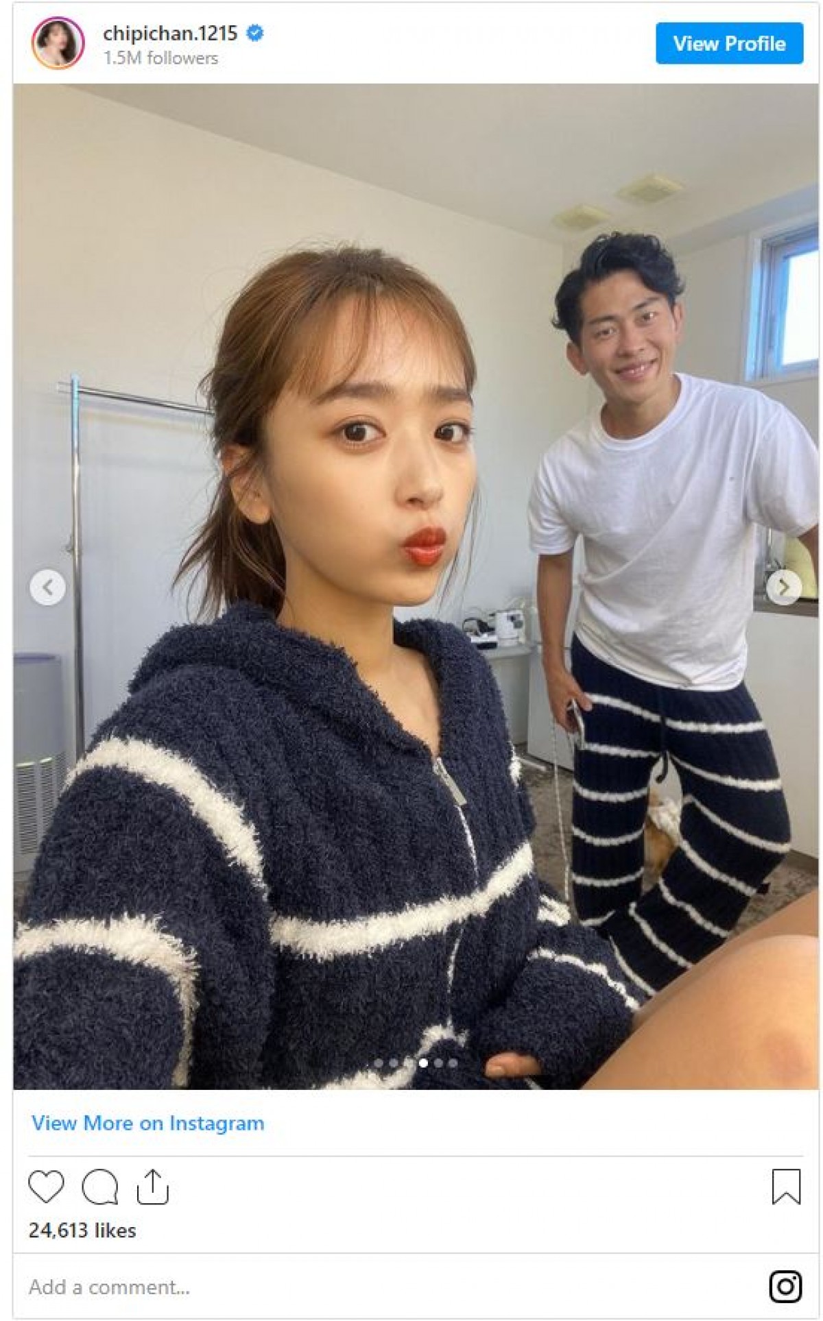ジャンポケ太田＆近藤千尋、夫婦おそろいパジャマ姿にファン「理想の家庭」