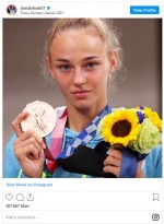 柔道女子48キロ級で銅メダル　ダリア・ビロディド（ウクライナ）　※「ダリア・ビロディド」インスタグラム