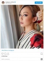 倖田來未の美しい浴衣姿　※「倖田來未」インスタグラム