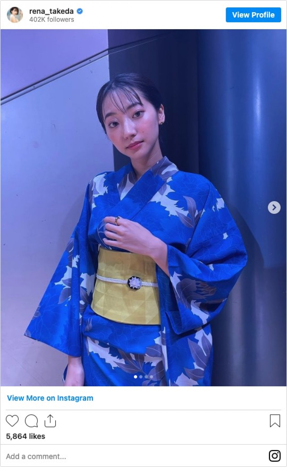 武田玲奈、美しい浴衣姿を披露も…突然現れた“謎の写真”にフォロワーびっくり