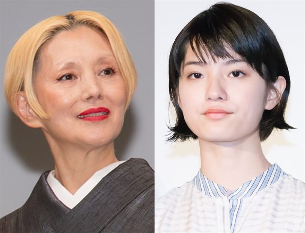 (左から)夏木マリ、蒔田彩珠