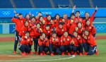 東京2020オリンピック競技大会ソフトボールで金メダルを獲得した日本代表チーム