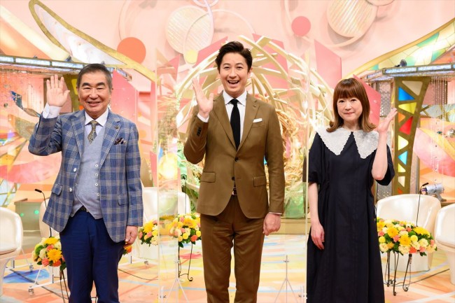 『新婚さんいらっしゃい!×アタック25 コラボSP』での(左から)桂文枝、谷原章介、山瀬まみ