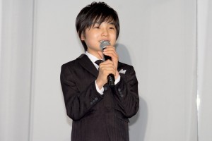 映画『妖怪大戦争 ガーディアンズ』初日舞台あいさつに登場した寺田心