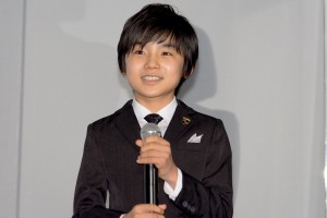 映画『妖怪大戦争 ガーディアンズ』初日舞台あいさつに登場した寺田心