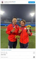 侍ジャパン・伊藤大海選手と　※「田中将大」インスタグラム	