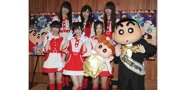 Akb48初のアニメ出演 渡り廊下走り隊7 が クレヨンしんちゃん で初の映画主題歌 声優に挑戦 12年2月24日 映画 ニュース クランクイン