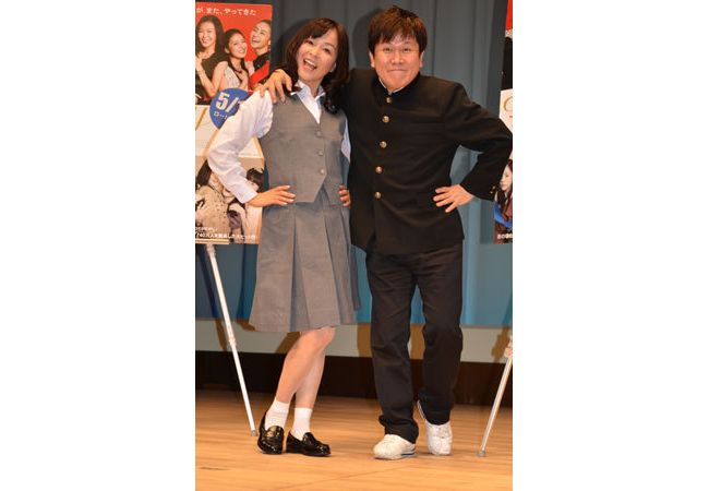 タッチ 三ツ矢雄二と日高のり子が登場 三ツ矢 男ばっかりでキュンキュン と興奮気味 12年5月15日 写真 映画 ニュース クランクイン
