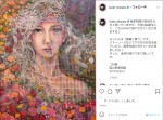 工藤静香が二科展に出品した作品「優美に舞う」　※「工藤静香」インスタグラム