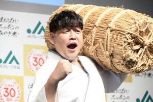 「令和3年産宮城米取扱説明会および新CM発表会」に登場したサンドウィッチマン・富澤たけし