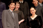 映画『総理の夫』完成披露試写イベントに登場した田中圭、中谷美紀