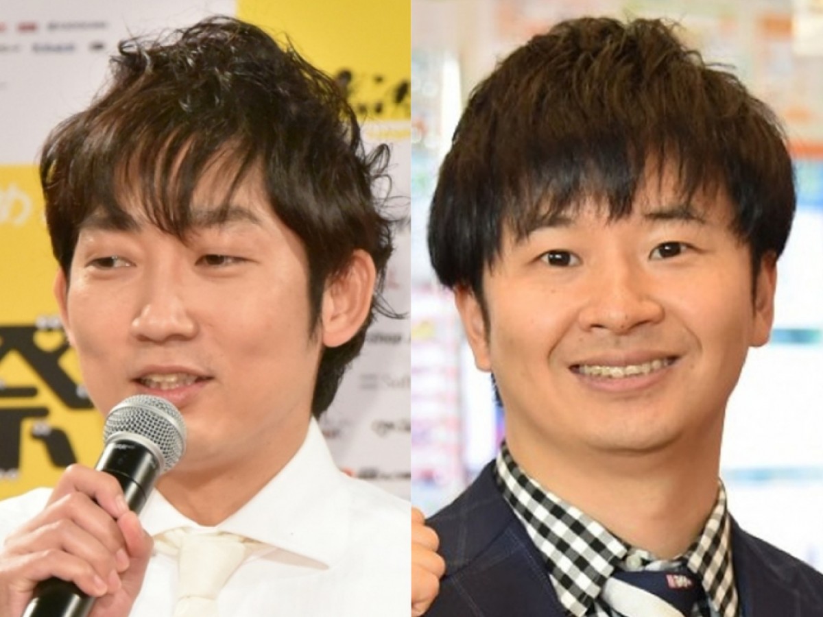 (左から)NON STYLEの石田明、オードリーの若林正恭