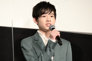 映画『CUBE 一度入ったら、最後』初日舞台あいさつに登場した田代輝